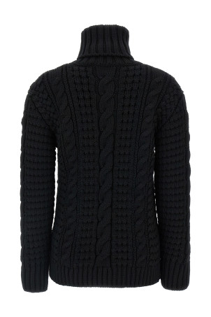Свитер с высоким воротом из трикотажа Moncler x Edward Enninful, черный MONCLER GENIUS K24039F00002M6727999 Свитер с высоким воротом из трикотажа Moncler x Edward Enninful, черный MONCLER GENIUS K24039F00002M6727999