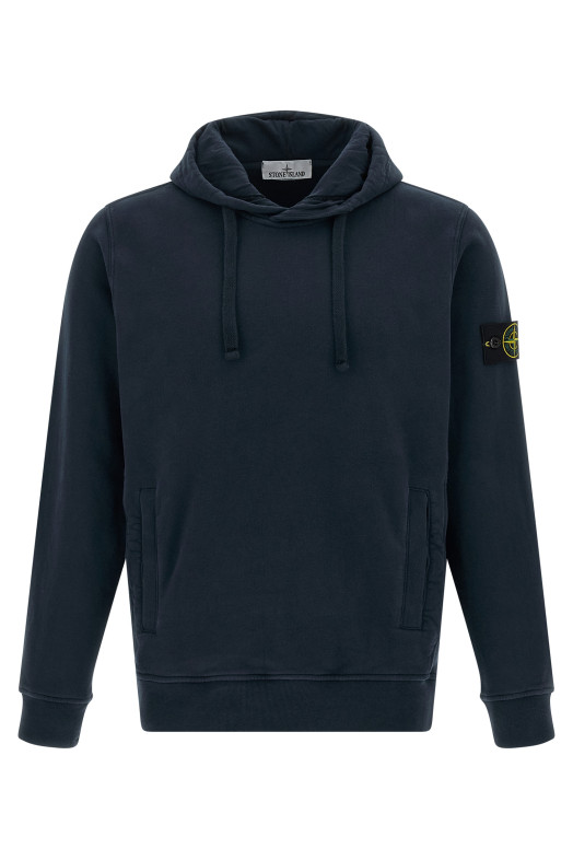 Logo badge hoodie Blue