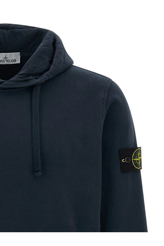 Logo badge hoodie Blue