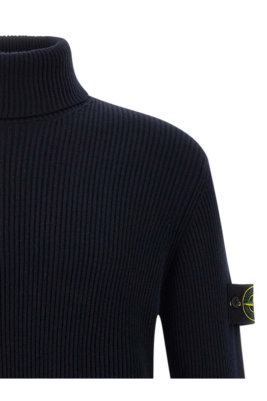 Свитер с ребристой текстурой Синий STONE ISLAND K2S155100052S00C2V0020 Свитер с ребристой текстурой Синий STONE ISLAND K2S155100052S00C2V0020