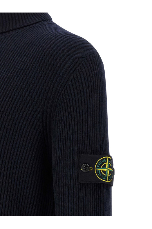 Свитер с ребристой текстурой Синий STONE ISLAND K2S155100052S00C2V0020 Свитер с ребристой текстурой Синий STONE ISLAND K2S155100052S00C2V0020