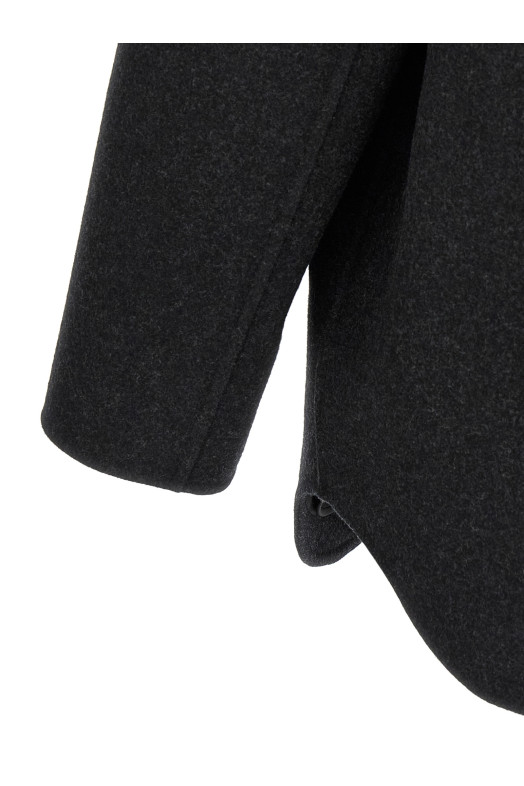 Felt wool coat Gray