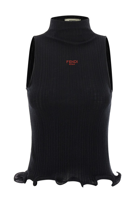 Топ с рюшами Черный FENDI FS9740AVFEF0GME Топ с рюшами Черный FENDI FS9740AVFEF0GME
