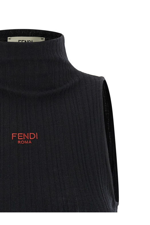 Топ с рюшами Черный FENDI FS9740AVFEF0GME Топ с рюшами Черный FENDI FS9740AVFEF0GME