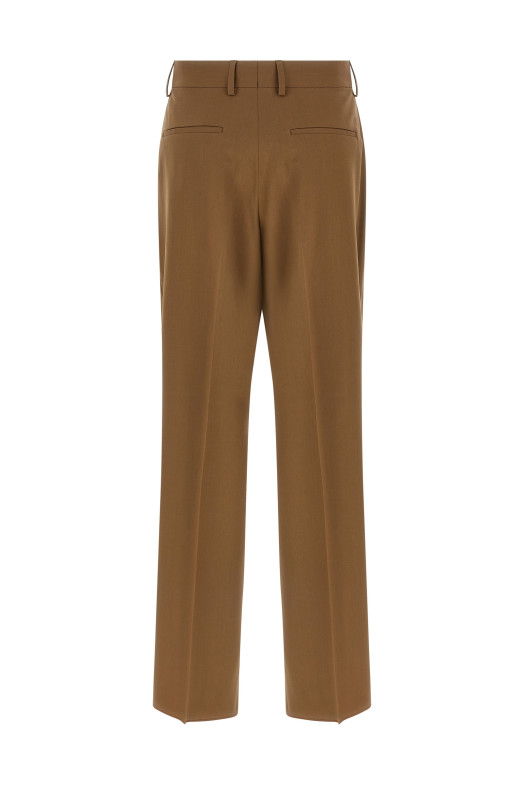 Брюки из габардиновой шерсти Коричневые FENDI FB1089AU60F0QE1