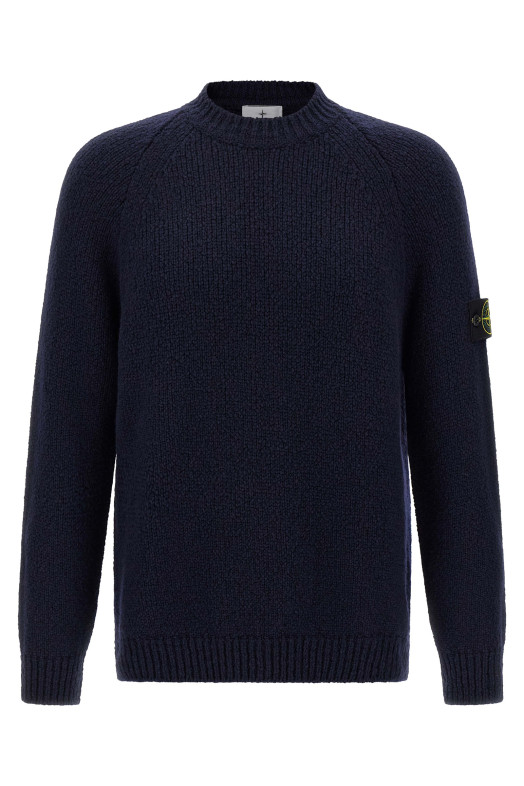 Свитер с буклированной текстурой Blue STONE ISLAND K2S155100050S00N1V0020 Свитер с буклированной текстурой Blue STONE ISLAND K2S155100050S00N1V0020