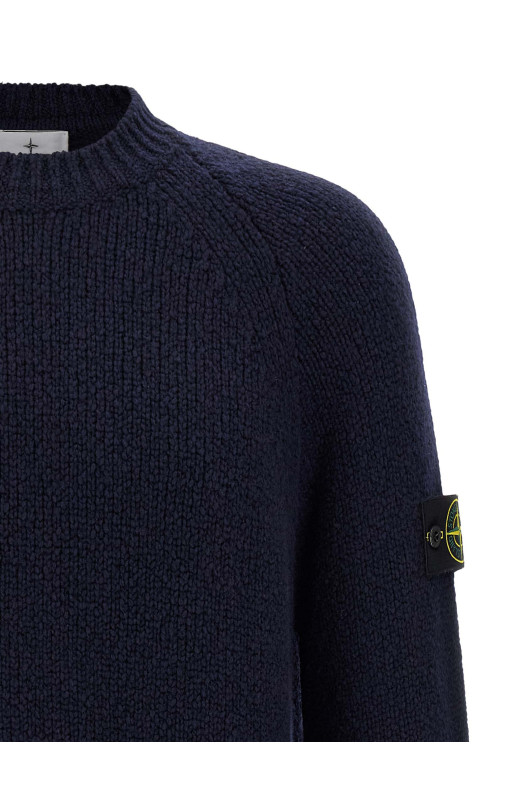 Свитер с буклированной текстурой Blue STONE ISLAND K2S155100050S00N1V0020 Свитер с буклированной текстурой Blue STONE ISLAND K2S155100050S00N1V0020