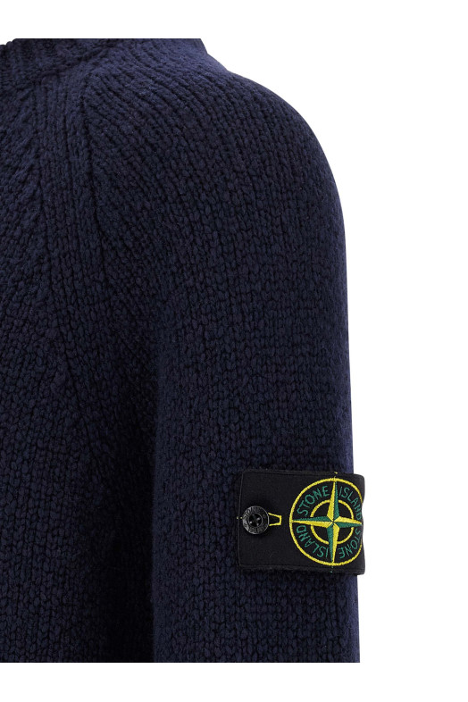 Свитер с буклированной текстурой Blue STONE ISLAND K2S155100050S00N1V0020 Свитер с буклированной текстурой Blue STONE ISLAND K2S155100050S00N1V0020