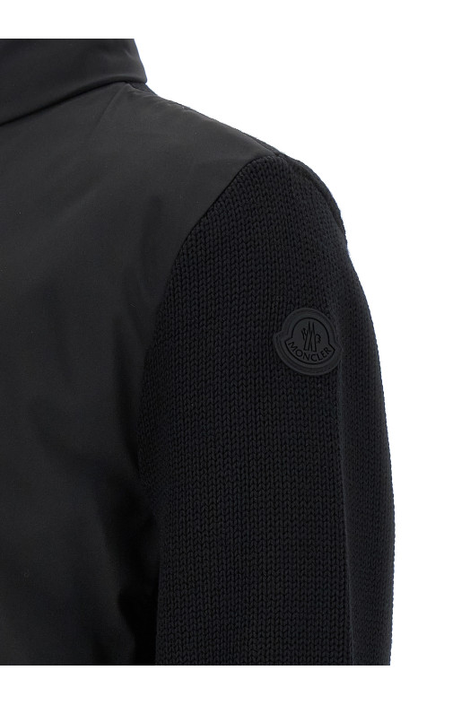 Кардиган з матовим ефектом Чорний MONCLER K20919B00054M1282999 Кардиган з матовим ефектом Чорний MONCLER K20919B00054M1282999