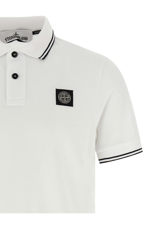 Поло з логотипом White STONE ISLAND K2S152200007S0018V1001