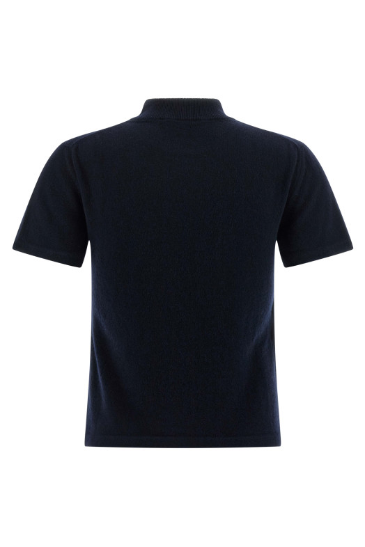 Свитер с интарсией и логотипом Синий MIU MIU MMR451SOOO18A9F0008