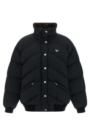 Logo down jacket Black