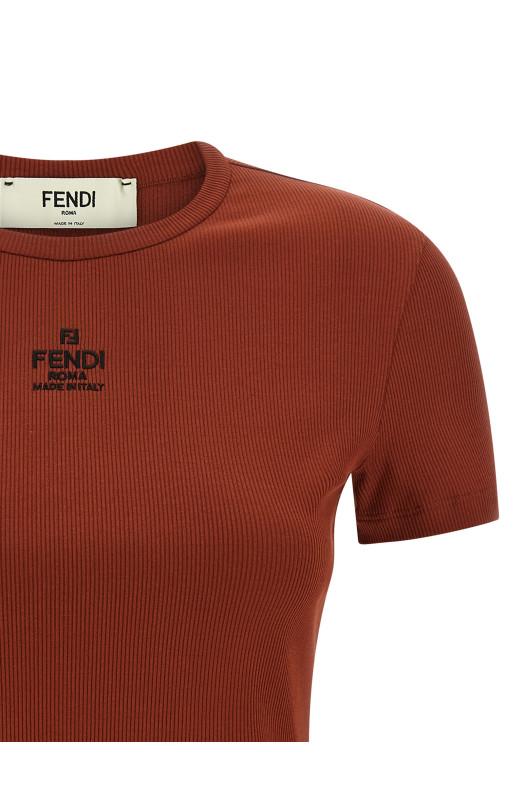 Logo embroidery top Brown Logo embroidery top Brown