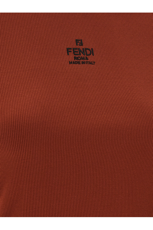 Logo embroidery top Brown Logo embroidery top Brown