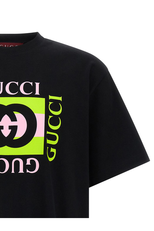 'Gucci Incrocio GG' print T-shirt Black 'Gucci Incrocio GG' print T-shirt Black