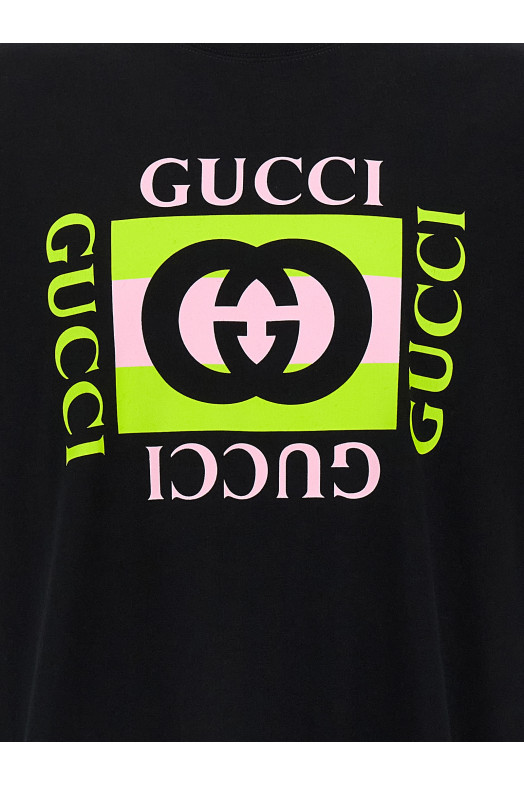 'Gucci Incrocio GG' print T-shirt Black 'Gucci Incrocio GG' print T-shirt Black