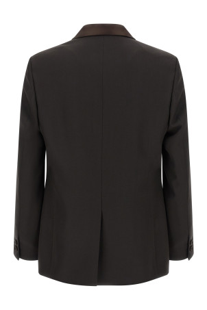Шерстяной блейзер из крепа, коричневый FENDI FJ0980AOYIF0TY8 Шерстяной блейзер из крепа, коричневый FENDI FJ0980AOYIF0TY8