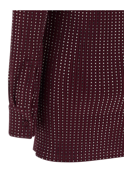 Rhinestone dress Bordeaux