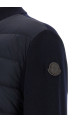 Двоматеріальний кардиган Синій MONCLER K20919B00015M1131776 Двоматеріальний кардиган Синій MONCLER K20919B00015M1131776