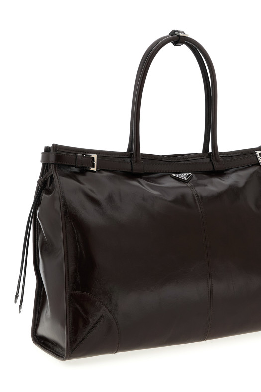 'Prada Bonnie' shopping bag Brown