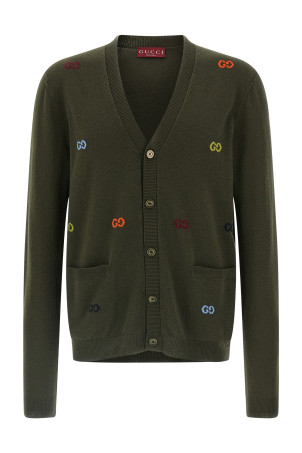 GG інкрустований кардиган Green GUCCI 833671XKEYI3018 GG інкрустований кардиган Green GUCCI 833671XKEYI3018