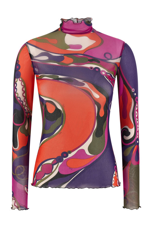 Тюлевий светр Різнокольоровий EMILIO PUCCI 5UJM165U839017 Тюлевий светр Різнокольоровий EMILIO PUCCI 5UJM165U839017