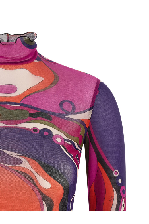 Тюлевий светр Різнокольоровий EMILIO PUCCI 5UJM165U839017 Тюлевий светр Різнокольоровий EMILIO PUCCI 5UJM165U839017