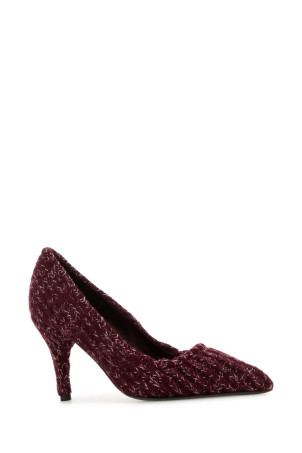Туфли из ткани меланж бордо PRADA (1I213OFA0853ZKZ) Туфли из ткани меланж бордо PRADA (1I213OFA0853ZKZ)