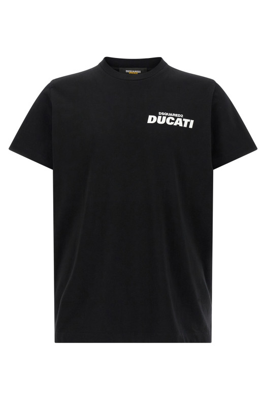 Капсульная футболка Dsquared2 x Ducati Черно-серая S71GD1604D20020900 Капсульная футболка Dsquared2 x Ducati Черно-серая S71GD1604D20020900