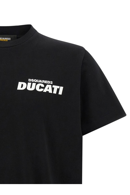 Капсульная футболка Dsquared2 x Ducati Черно-серая S71GD1604D20020900 Капсульная футболка Dsquared2 x Ducati Черно-серая S71GD1604D20020900