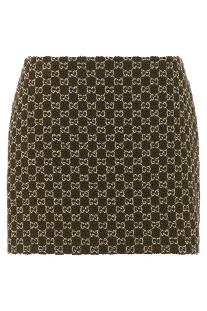 GG bouclé skirt Green GG bouclé skirt Green