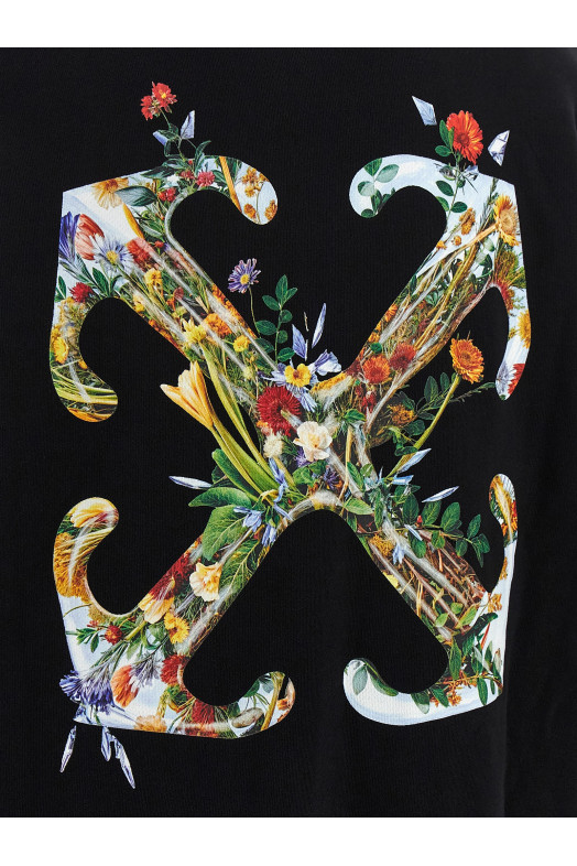 'Arrow Glass Flower' hoodie Black 'Arrow Glass Flower' hoodie Black