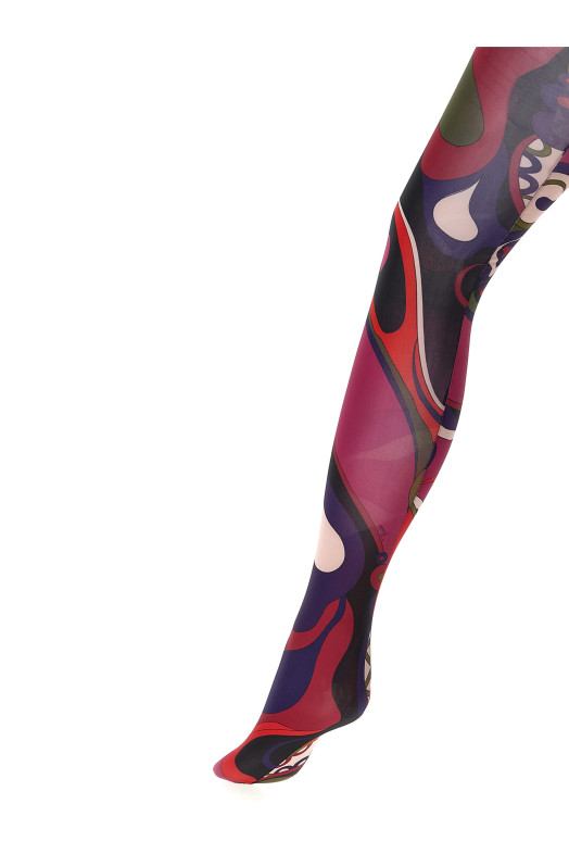 Колготки с узором, печатные, разноцветные EMILIO PUCCI 5UGE335U913017 Колготки с узором, печатные, разноцветные EMILIO PUCCI 5UGE335U913017