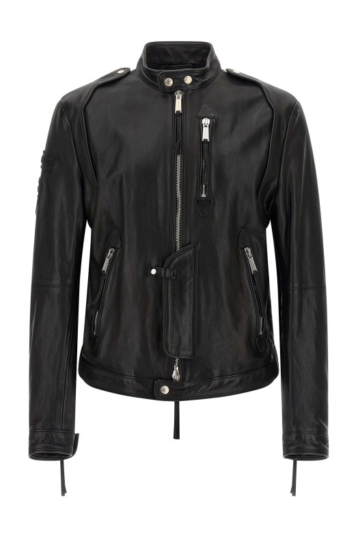 Dsquared2 x Ducati capsule leather jacket Black Dsquared2 x Ducati capsule leather jacket Black