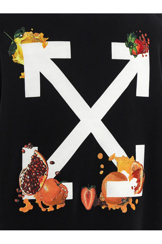 Толстовка с капюшоном «Emb Fruits Arrow» Черная OWBB035F25FLE00110011001 Толстовка с капюшоном «Emb Fruits Arrow» Черная OWBB035F25FLE00110011001