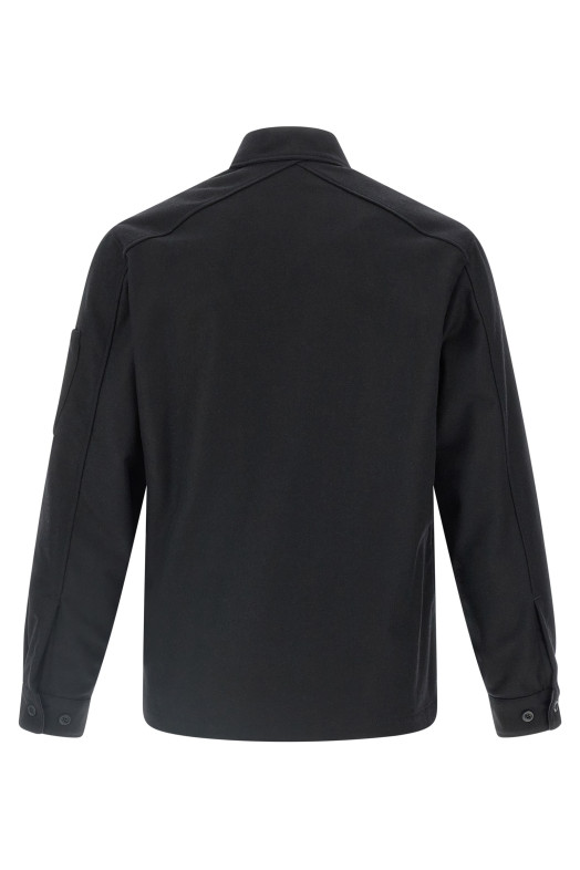 Wool overshirt Black