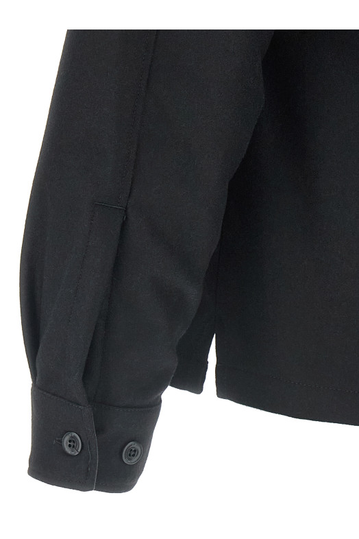 Wool overshirt Black