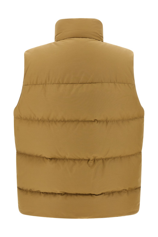 Трикутний логотип на бежевому жилеті PRADA 29A286SOOO13GPF0594