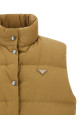Трикутний логотип на бежевому жилеті PRADA 29A286SOOO13GPF0594