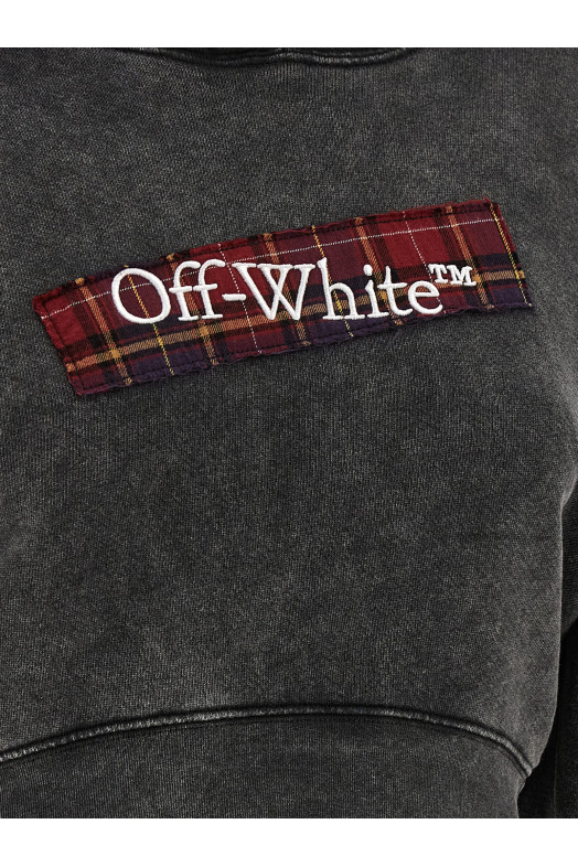 'Check Flan Bookish' hoodie Gray