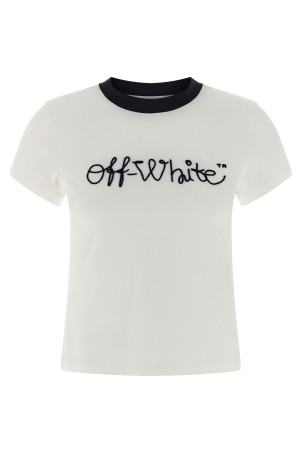 'Emb Script Logo' T-shirt Black-grey