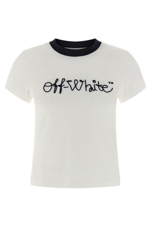 'Emb Script Logo' T-shirt Black-grey