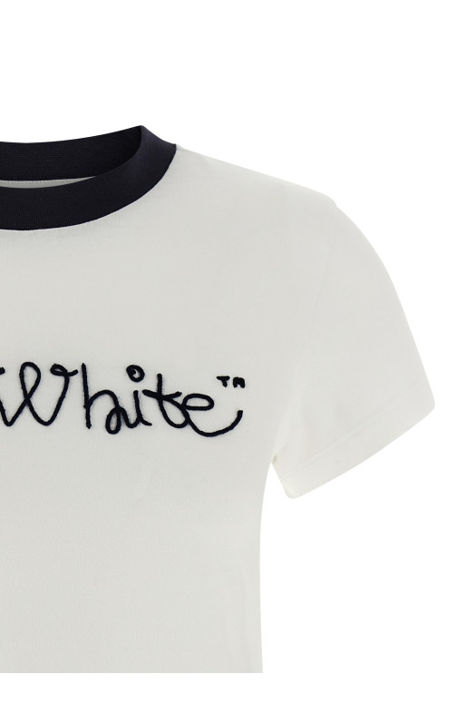 'Emb Script Logo' T-shirt Black-grey