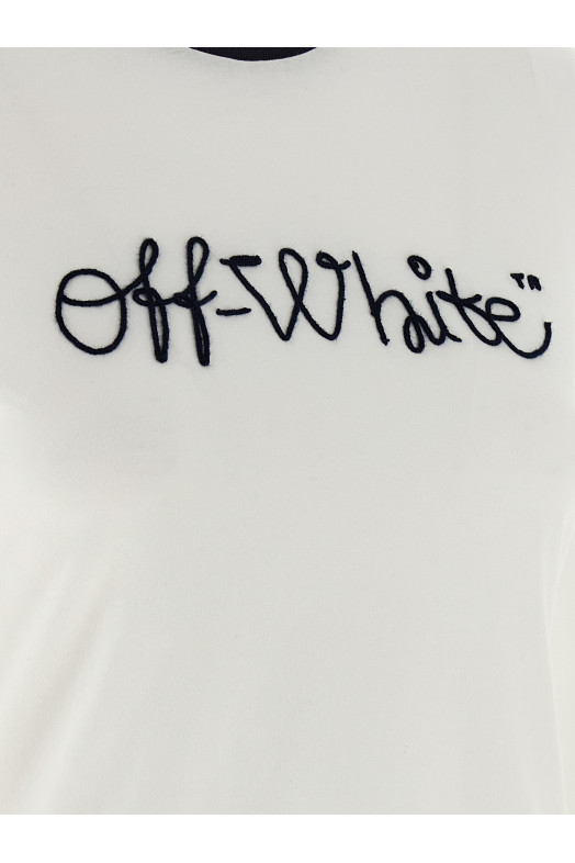 'Emb Script Logo' T-shirt Black-grey