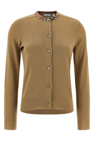 Кардиган з вставкою Check Бежевий BURBERRY 8112164FLAX Кардиган з вставкою Check Бежевий BURBERRY 8112164FLAX