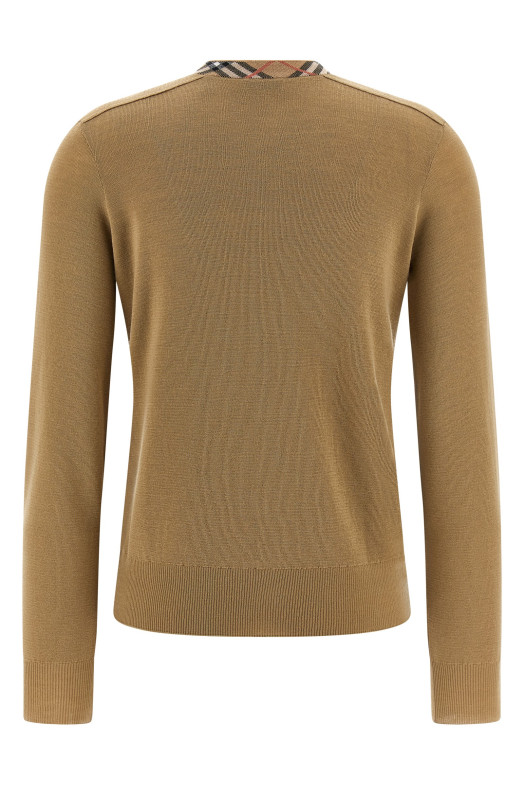 Кардиган з вставкою Check Бежевий BURBERRY 8112164FLAX Кардиган з вставкою Check Бежевий BURBERRY 8112164FLAX