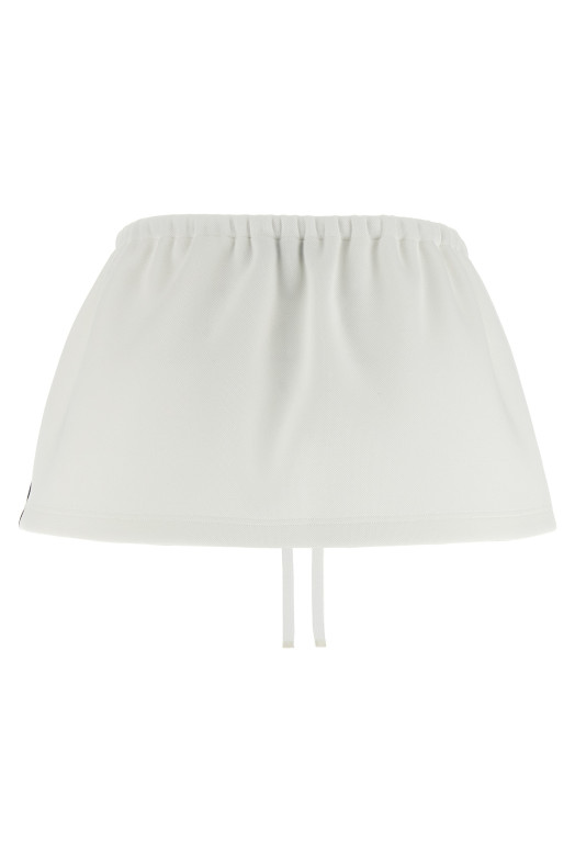 Logo embroidery skirt Black-grey