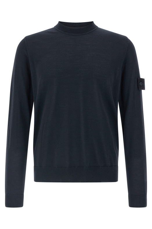 Светр з круглим вирізом, синій STONE ISLAND K2S155100074S00FCV0020 Светр з круглим вирізом, синій STONE ISLAND K2S155100074S00FCV0020