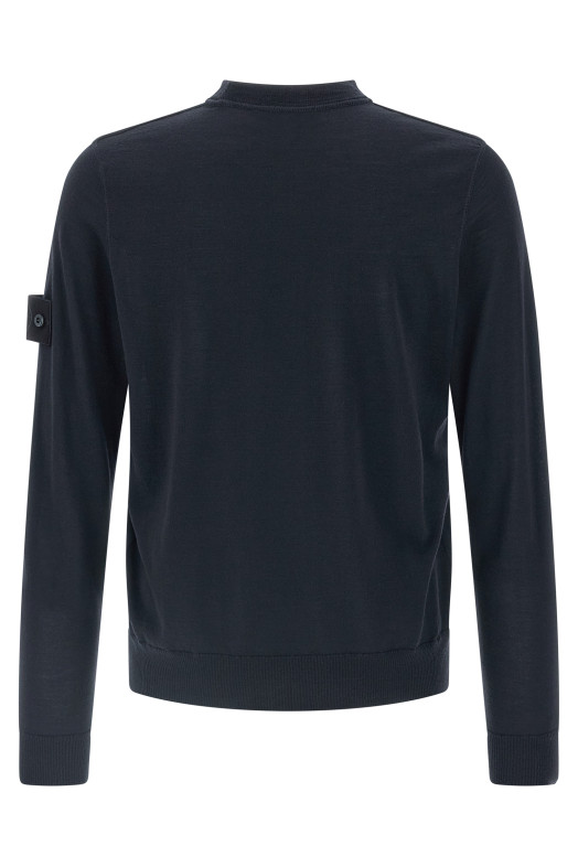 Светр з круглим вирізом, синій STONE ISLAND K2S155100074S00FCV0020 Светр з круглим вирізом, синій STONE ISLAND K2S155100074S00FCV0020