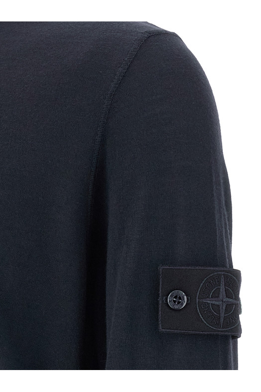 Светр з круглим вирізом, синій STONE ISLAND K2S155100074S00FCV0020 Светр з круглим вирізом, синій STONE ISLAND K2S155100074S00FCV0020